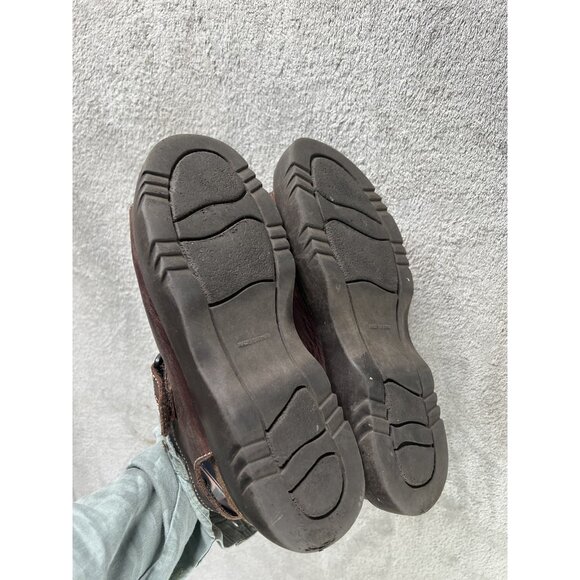 Vtg 90s Y2K MEN's Sz 9.5 Brown Leather Chunky Fisherman Platform Sandals Grunge - Picture 6 of 6